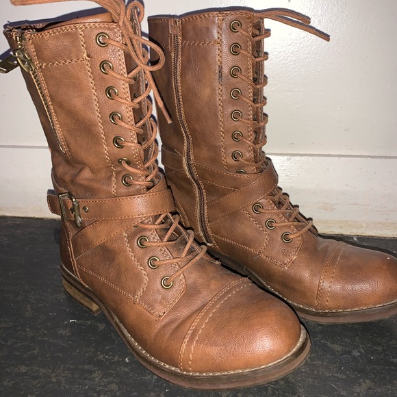 Women’s Brown Combat Boots